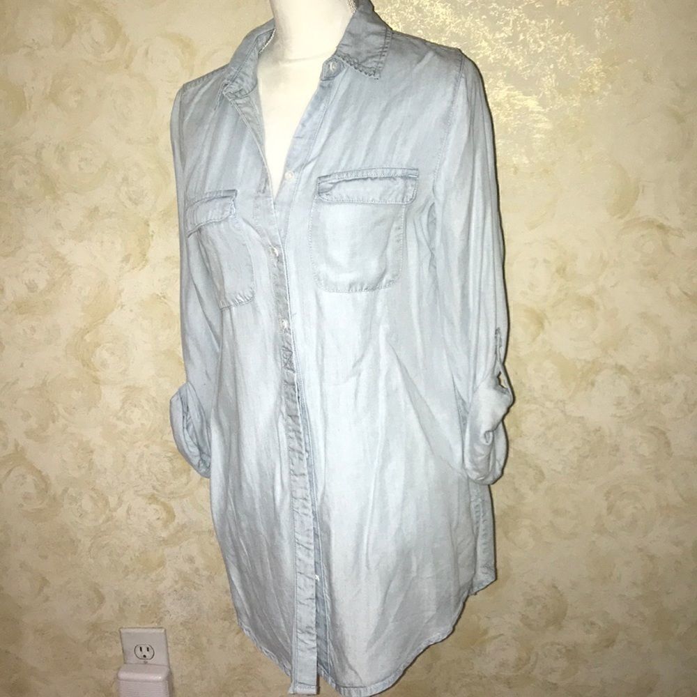 NWT!! Chico’s Light Blue Denium Shirt!
